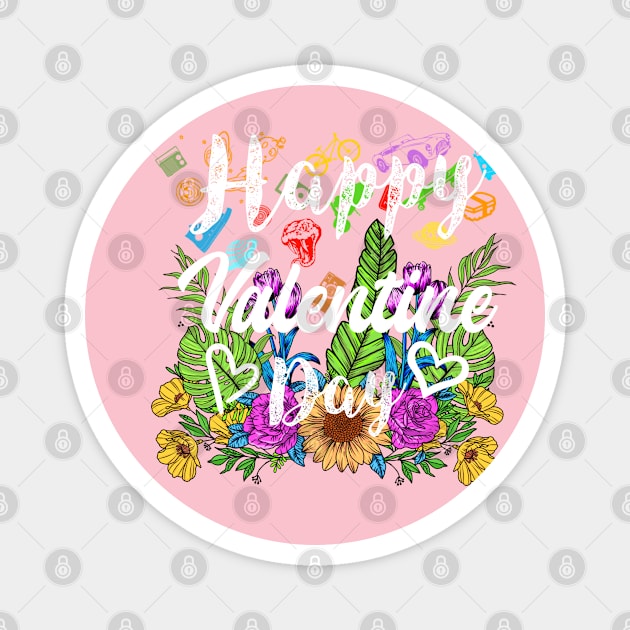 Happy Valentine day Magnet by FIFTY CLOTH